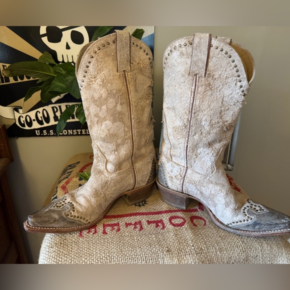 Sonora Distressed Leather Cowboy Boots - Picture 8 of 10